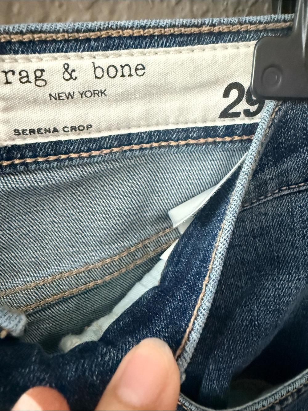 rag & bone Wide-Leg High-Rise Blue Jeans - Picture 3 of 6